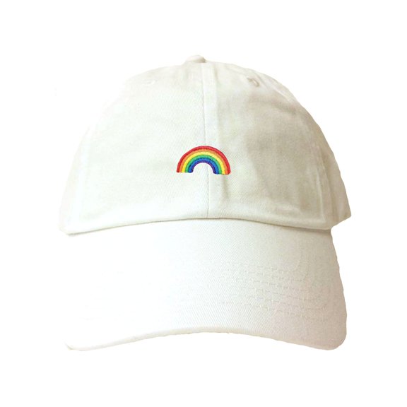Adult Rainbow Embroidered Dad Hat
