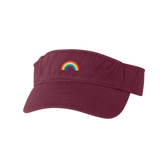 Adult Rainbow Embroidered Visor Dad Hat