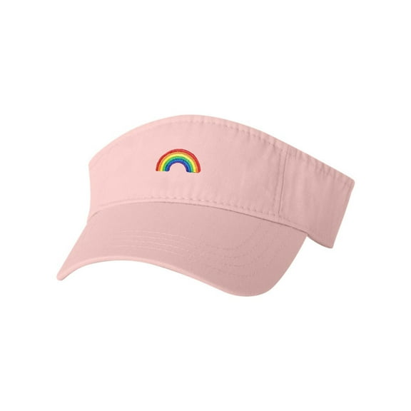 Adult Rainbow Embroidered Visor Dad Hat