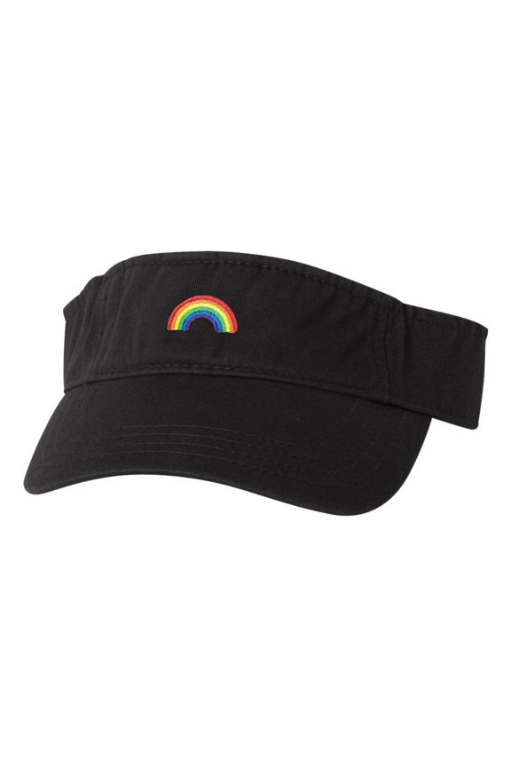 Adult Rainbow Embroidered Visor Dad Hat