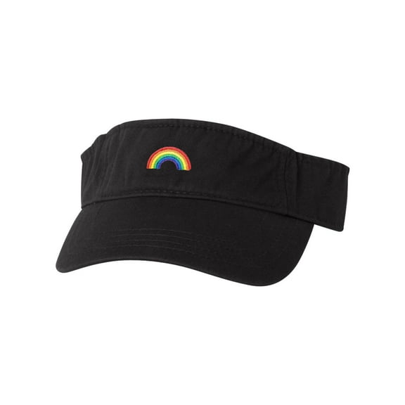 Adult Rainbow Embroidered Visor Dad Hat