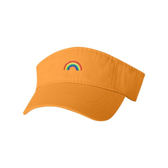 Adult Rainbow Embroidered Visor Dad Hat
