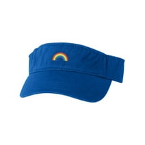 Adult Rainbow Embroidered Visor Dad Hat