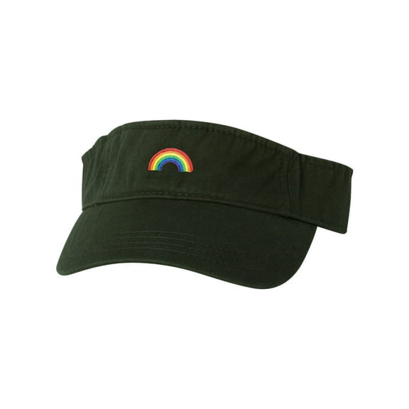 Adult Rainbow Embroidered Visor Dad Hat