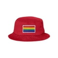 thumbnail image 1 of Adult Rainbow Gay & Lesbian Pride Flag Embroidered Bucket Cap Dad Hat, 1 of 1