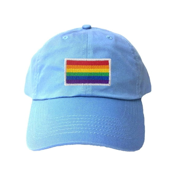 Adult Rainbow Gay & Lesbian Pride Flag Embroidered Dad Hat