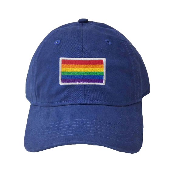Adult Rainbow Gay & Lesbian Pride Flag Embroidered Deluxe Dad Hat