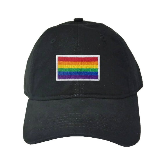 Adult Rainbow Gay & Lesbian Pride Flag Embroidered Deluxe Dad Hat