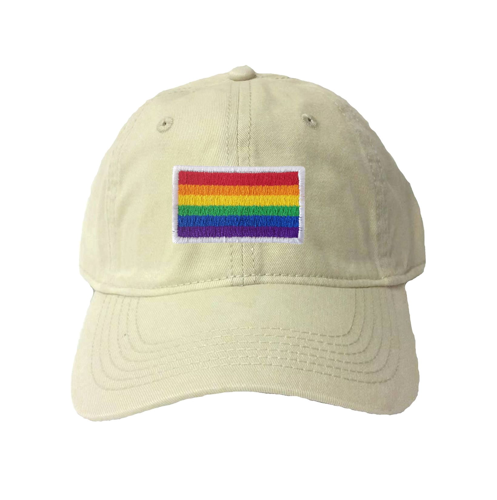 Pride Baseball Cap - Adjustable Washed Cotton Rainbow LGBT Hat, Embroidered Design For Men & Women - View #5
