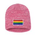thumbnail image 1 of Adult Rainbow Gay & Lesbian Pride Flag Embroidered Marled Knit Beanie Cap, 1 of 1