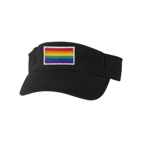 Adult Rainbow Gay & Lesbian Pride Flag Embroidered Visor Dad Hat