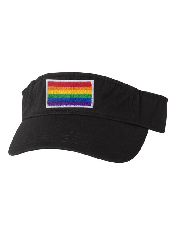 Adult Rainbow Gay & Lesbian Pride Flag Embroidered Visor Dad Hat
