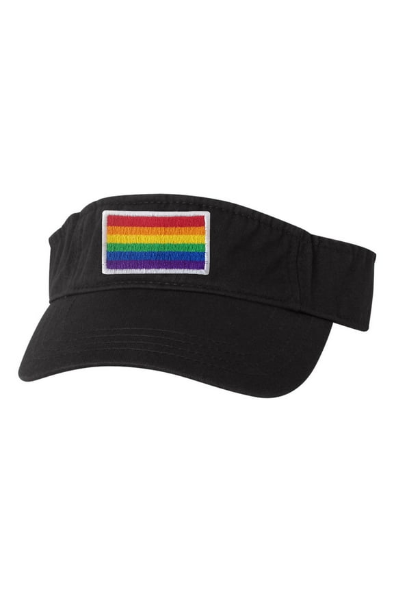 Adult Rainbow Gay & Lesbian Pride Flag Embroidered Visor Dad Hat