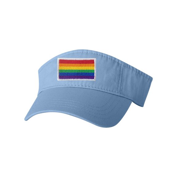 Adult Rainbow Gay & Lesbian Pride Flag Embroidered Visor Dad Hat