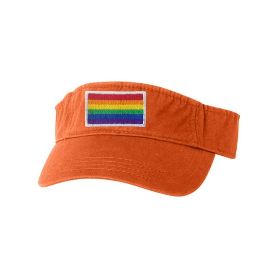 Adult Rainbow Gay & Lesbian Pride Flag Embroidered Visor Dad Hat
