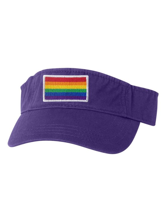 Adult Rainbow Gay & Lesbian Pride Flag Embroidered Visor Dad Hat