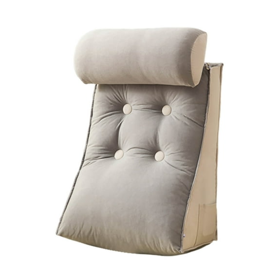 Adult Reading Pillow Bed Rest with Back Support, Large Wedge Backrest Cushion for Sitting Up in Bed, Detachable Washable Cover for Sofa Chair Watching TV Gaming Relaxing