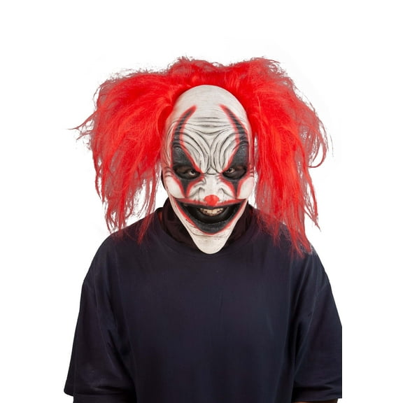 Adult Red Carousel Clown Costume Mask
