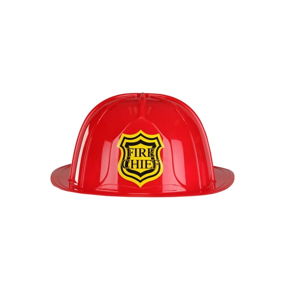 Adult Red Firefighter Costume Helmet