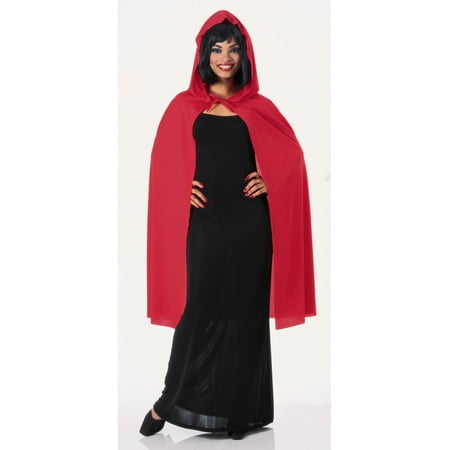45" Red Hooded Cape