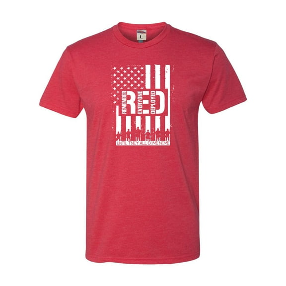 Adult Remember Everyone Deployed RED Friday Deluxe T-Shirt