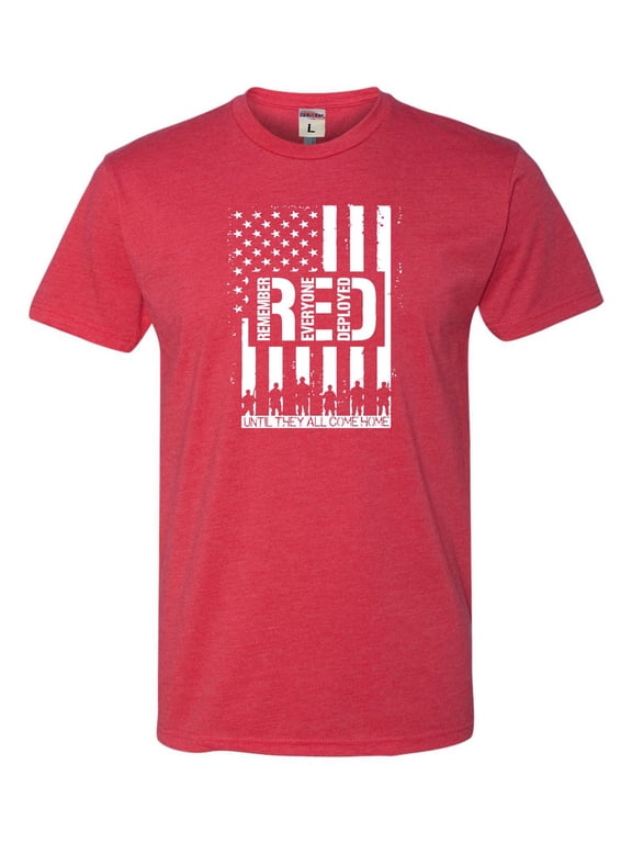 Adult Remember Everyone Deployed RED Friday Deluxe T-Shirt