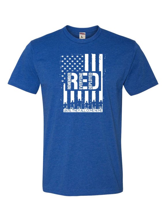 Adult Remember Everyone Deployed RED Friday Deluxe T-Shirt