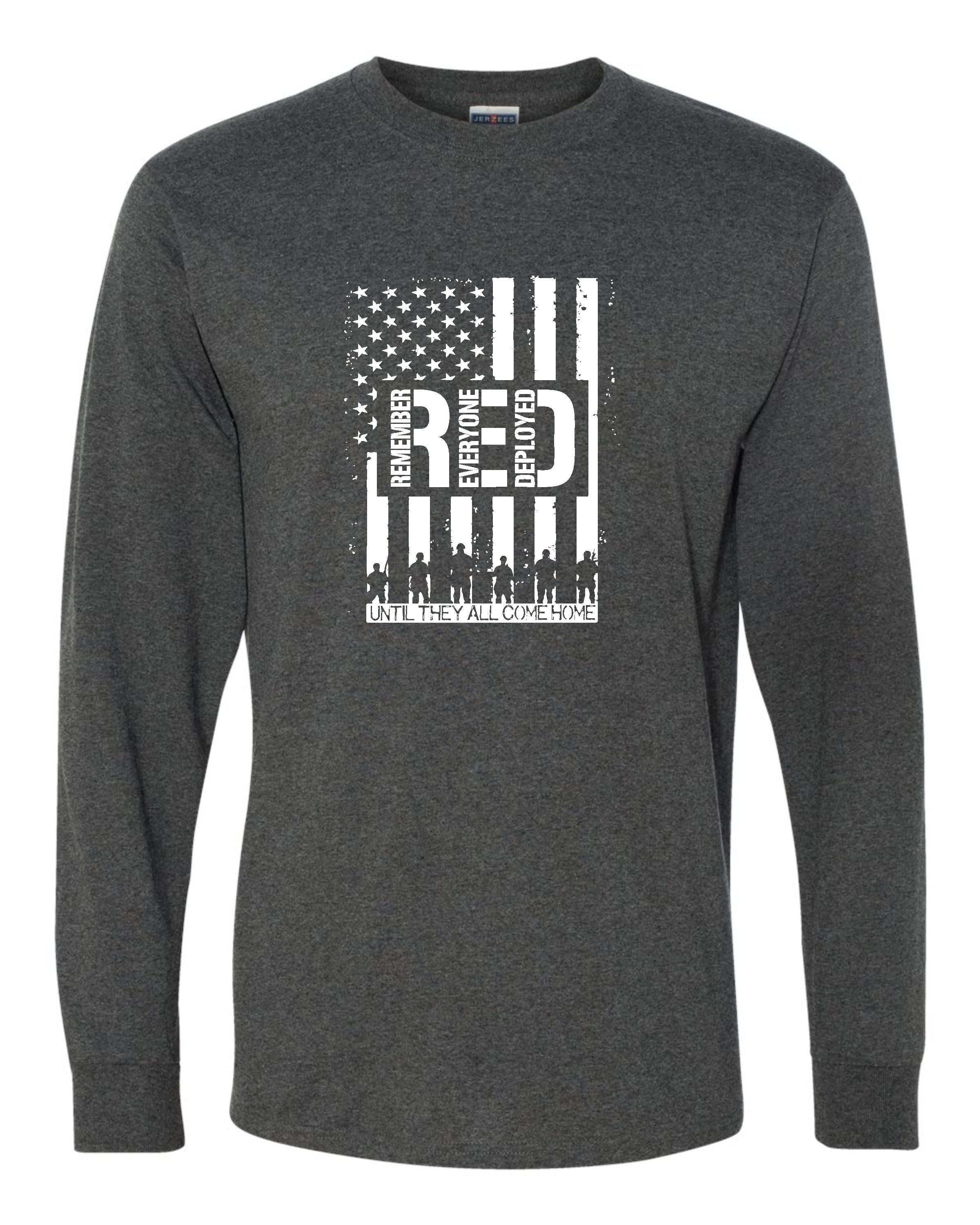 Adult Remember Everyone Deployed RED Friday Long Sleeve T-Shirt 