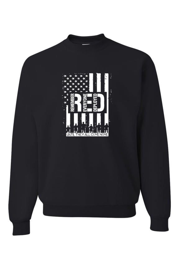 Adult Remember Everyone Deployed RED Friday Sweatshirt Crewneck