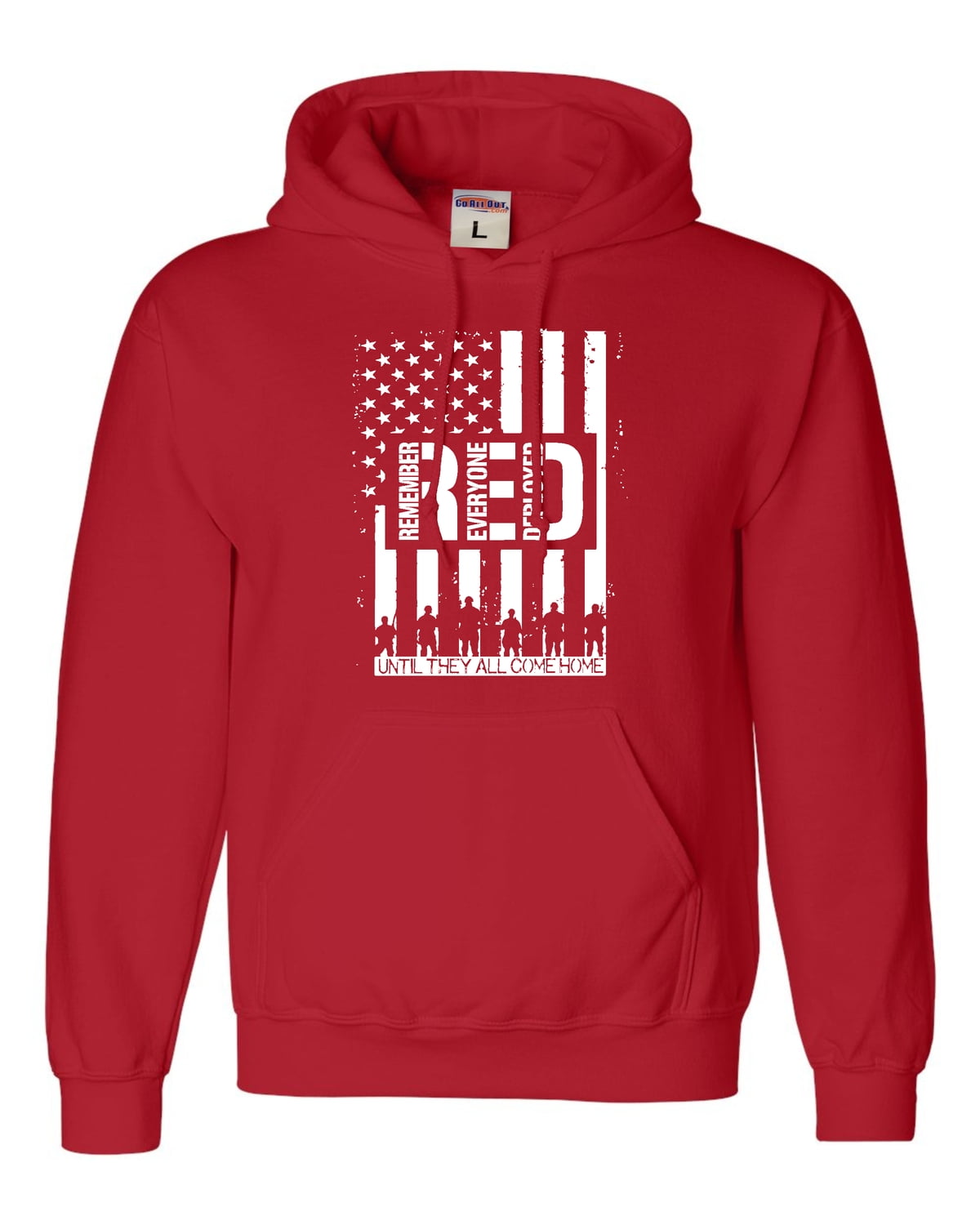 Adult Remember Everyone Deployed RED Friday Sweatshirt Hoodie Walmart Business Supplies