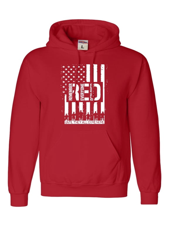 Adult Remember Everyone Deployed RED Friday Sweatshirt Hoodie