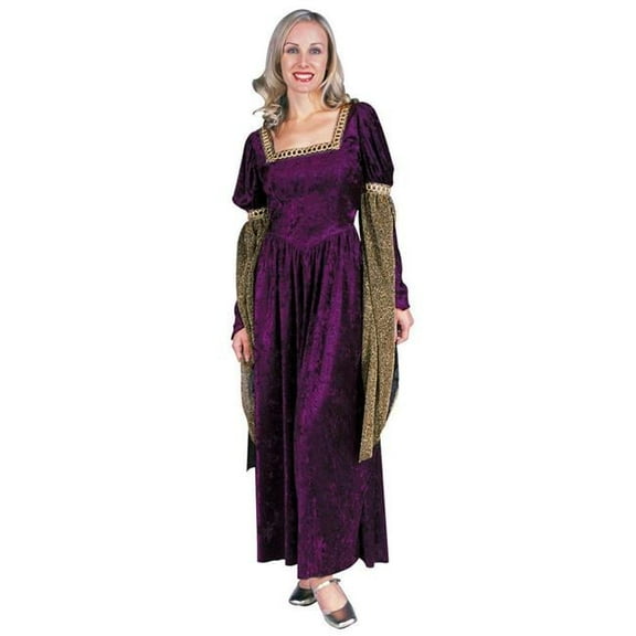 Adult Renaissance Queen Costume, Purple - 2XL 20-22