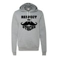 thumbnail image 1 of Adult Respect The Stache Mustache Deluxe Super Soft Sweatshirt Hoodie, 1 of 1