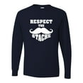 thumbnail image 1 of Adult Respect The Stache Mustache Long Sleeve T-Shirt, 1 of 1