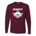 thumbnail image 1 of Adult Respect The Stache Mustache Long Sleeve T-Shirt, 1 of 1
