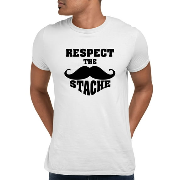 Adult Respect The Stache Mustache T-Shirt