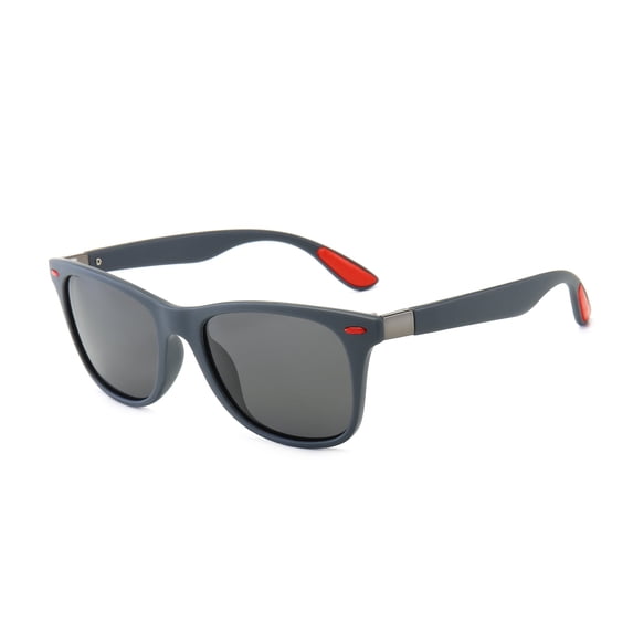 Adult Retro Round Sunglasses Polarized UV400 PC Lens Black Frame Unisex Timeless Style for Everyday Wear Daily