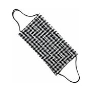 Adult Reusable Triple-Layer Print Cotton Fabric Nose Clip Cloth Face Masks 6 Pieces, Houndstooth