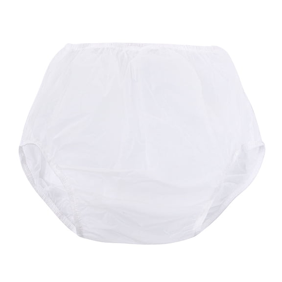 Adult Reusable Water Resistant Plastic Pants - Leakproof Incontinence Diaper Covers, Elastic Waist & Thigh, Comfortable, Washable, for Seniors & Post-Surgical (S-XL, Multiple Colors)