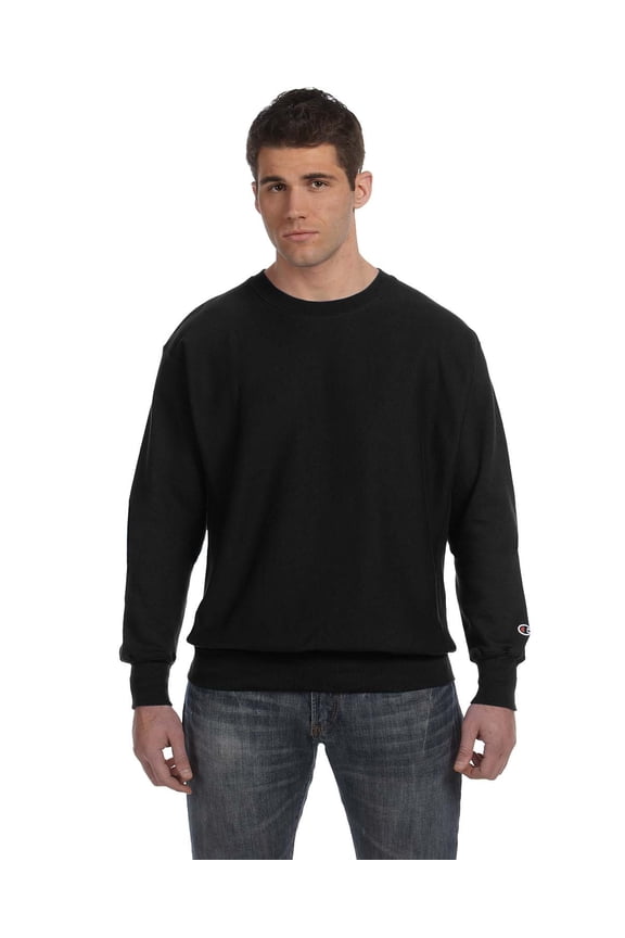 Adult Reverse Weave Crew Sweatshirt, Black