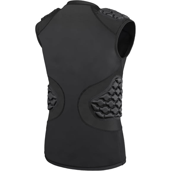 Adult Rib Chest Protector, New Version - Padded 5 Pads Baseball Football Lacrosse Rib Heart Sternum Guard