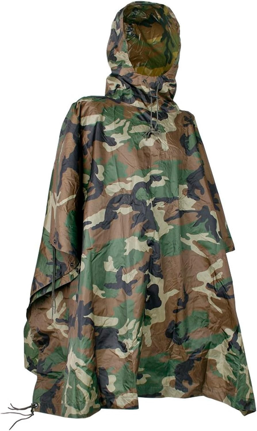 Adult Ripstop Wet Weather Lightweight Waterproof MultiUse Rain Poncho