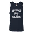 thumbnail image 1 of Adult Room Themes Schrute Farms Bed & Breakfast Sleeveless Tank Top Cotton T-Shirt, 1 of 1