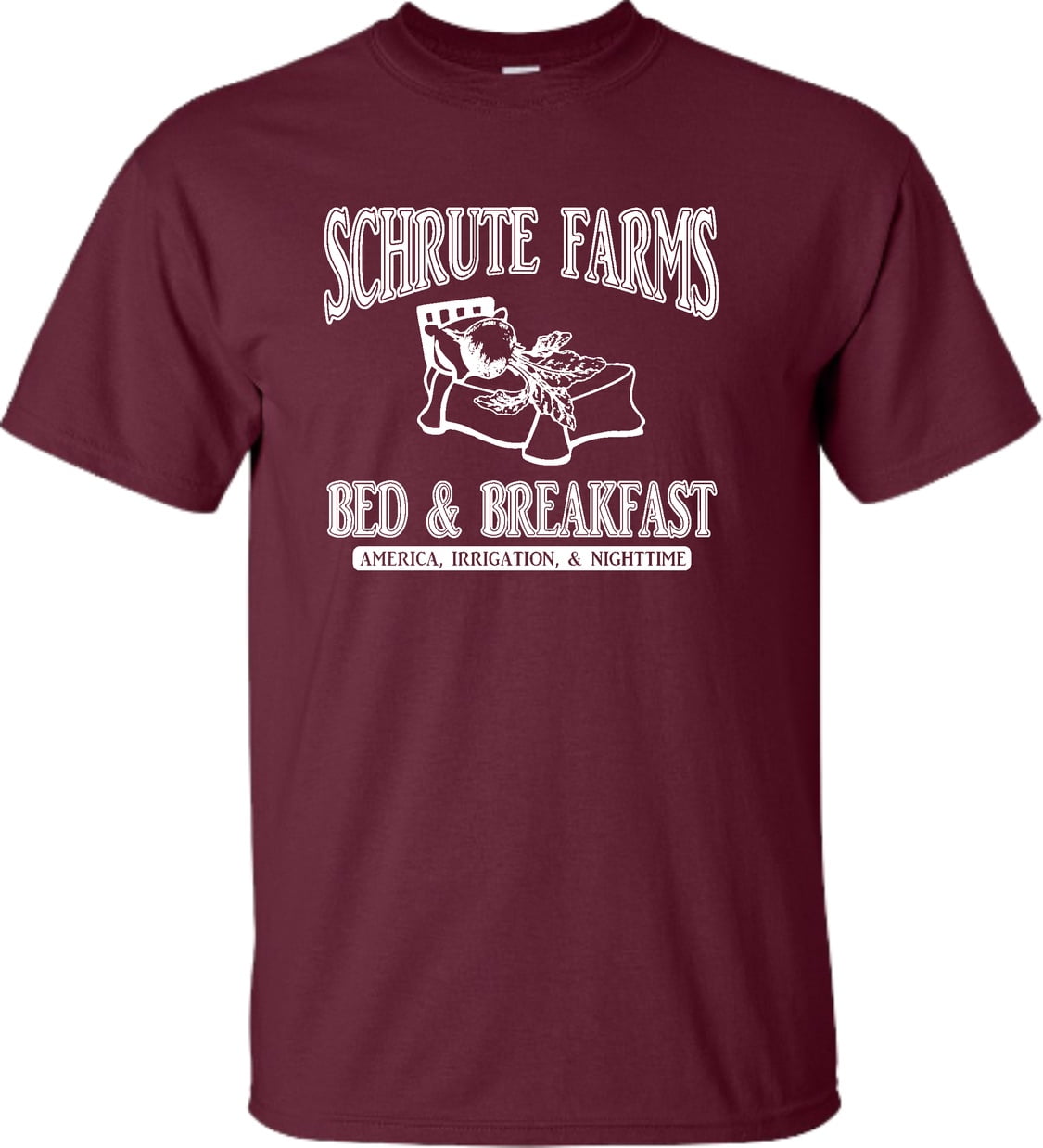 My Icon Art & Clothing Ufficio Schrute Farms Bed & Breakfast Comedy TV Mens T-Shirt Ardesia vintage. S