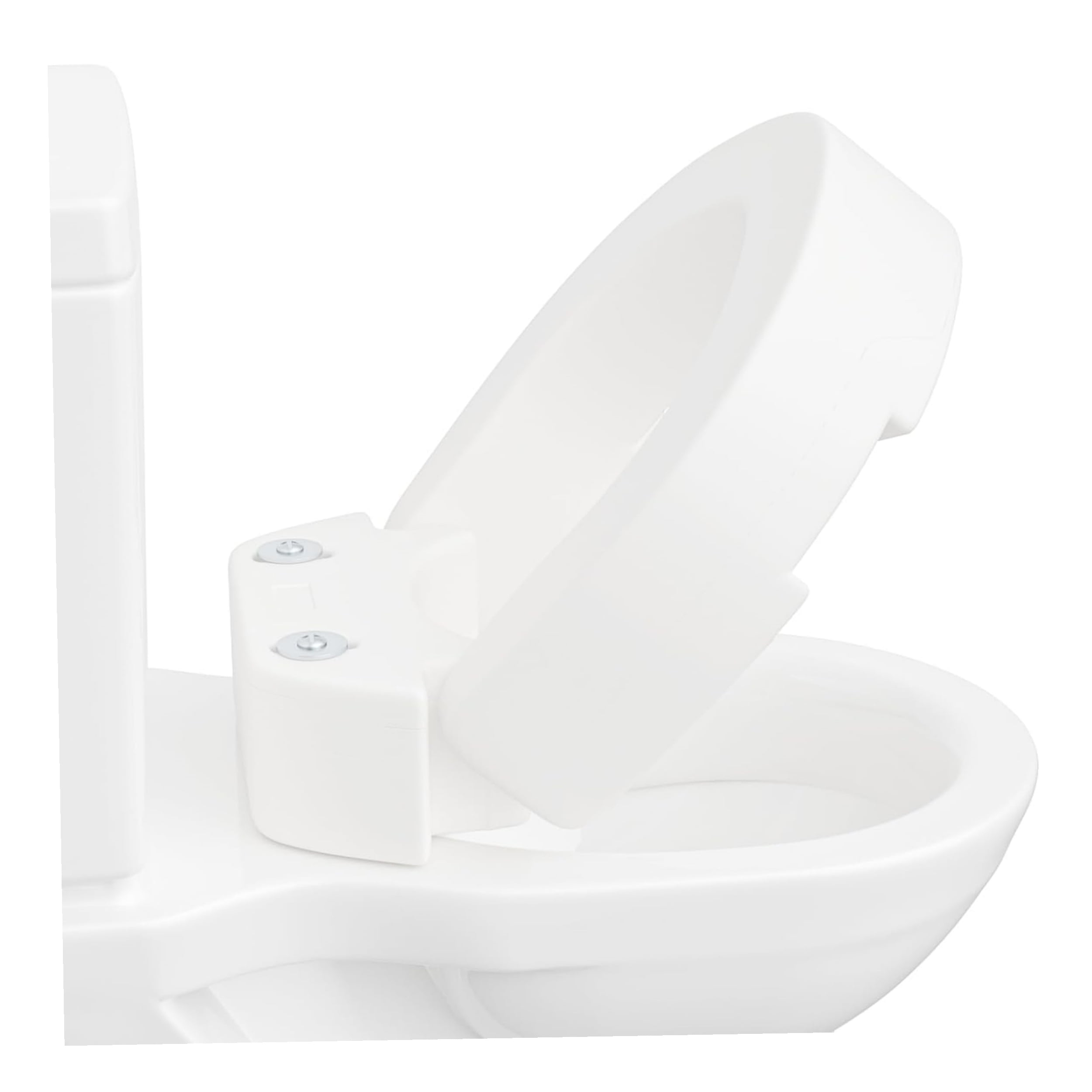 Adult Round Toilet Seat Riser, 3.5" Height, Hinge Design & AntiSlip
