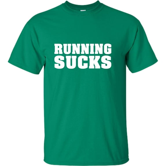 Adult Running Sucks Funny Work Out Gym T-Shirt