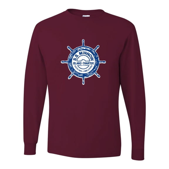 Adult SS Minnow Funny Retro Long Sleeve T-Shirt