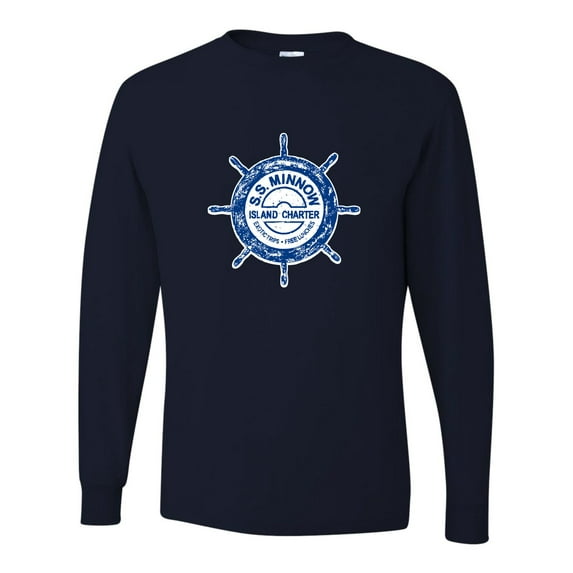 Adult SS Minnow Funny Retro Long Sleeve T-Shirt