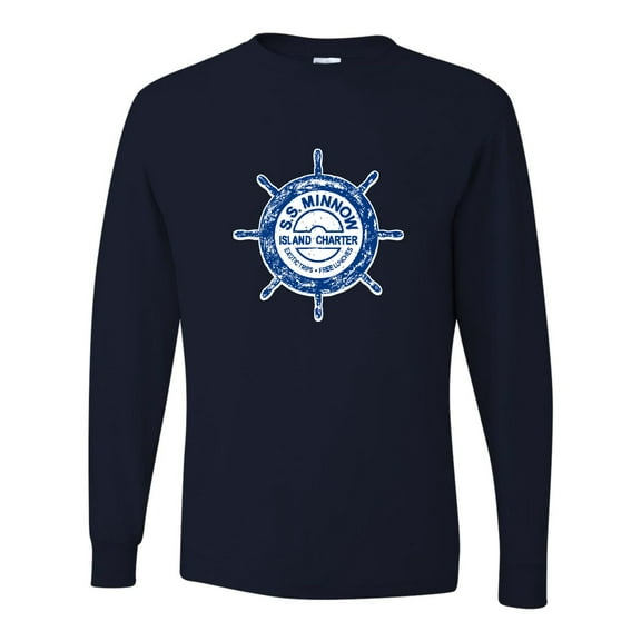 Adult SS Minnow Funny Retro Long Sleeve T-Shirt