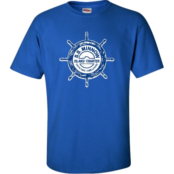 Adult SS Minnow Funny Retro T-Shirt